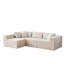 Canapé modulaire en L en mousse de velours côtelé Minimalist-176012901