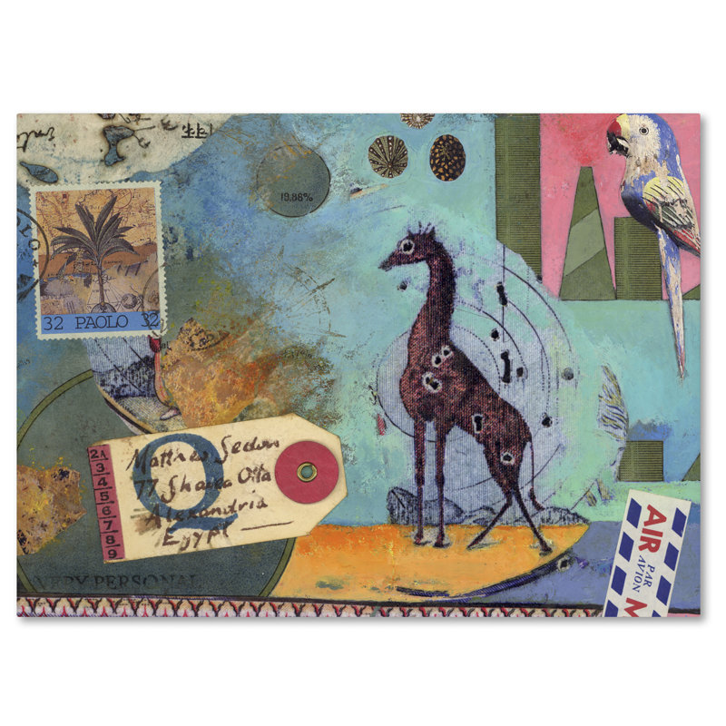 "Kaeya Giraffe" par Nick Bantock, impression sur toile tendue, H 14 po x l 19 po x P 2 po