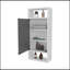 Armoire à pharmacie avec porte en miroir et rangement ouvert, blanc FM