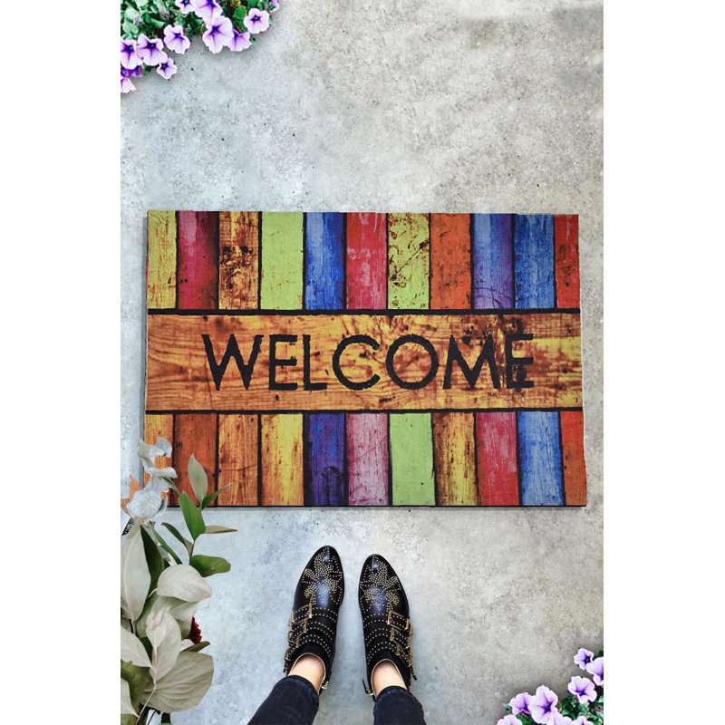 Durable PVC Doormat, Non-Slip Underside, 15.7 x 23.6 inches | 100% PVC Material, Machine Washable at 86°F | Perfect for Indoor & Outdoor Use, Easy to Clean, Stylish & Functional Welcome Mat