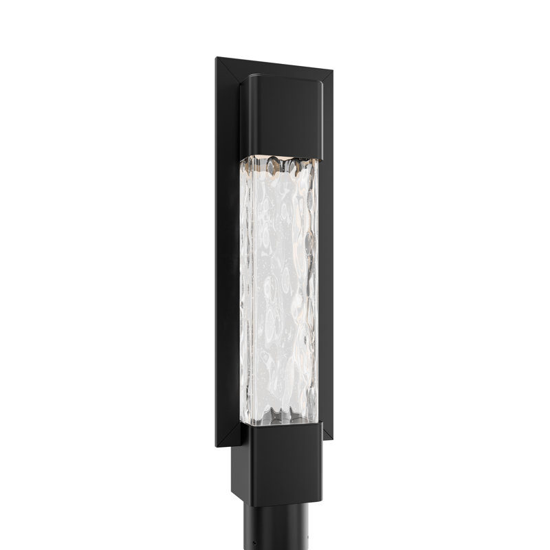 Mist Dimmable LED Outdoor Post Light, 3000K Color Temperature, Black