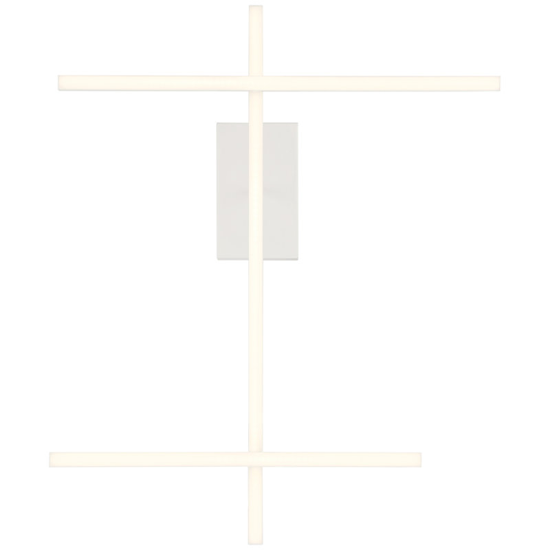 Ahleena - Adjustable LED Semi-Flush, Track - Acrylic Lens Shade - 29 W, Matte White