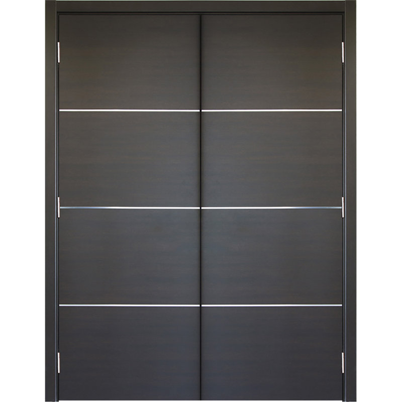 Double porte intérieure stratifiée HG-008, Réversible, Chêne du Japon, 64 po x 96 po
