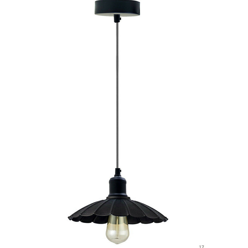 Bunceton 1 - Light Black Pendant, Black