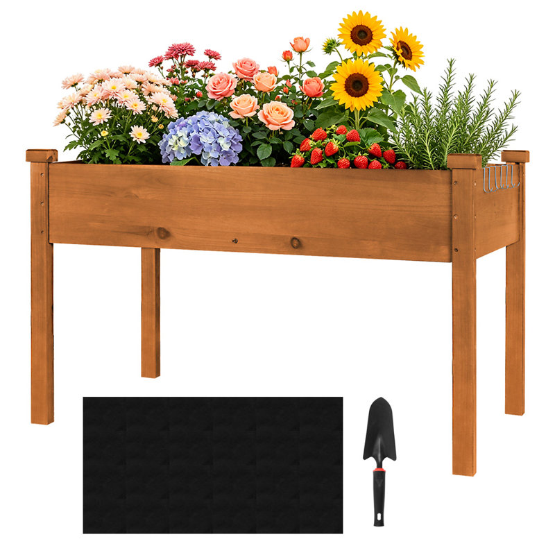 Solid Wood Raised Garden Bed