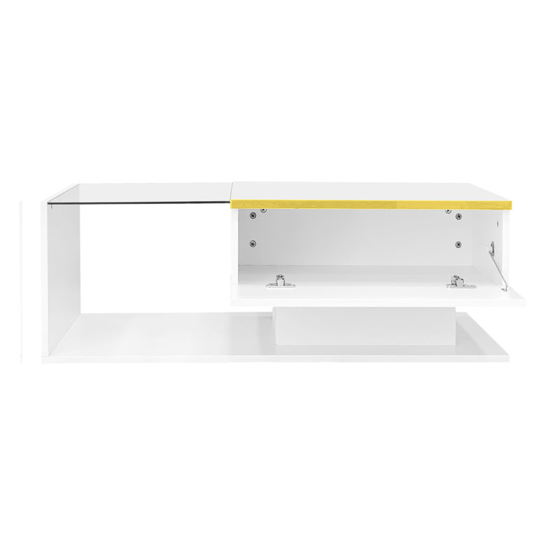 Coffee Table with Storage, White