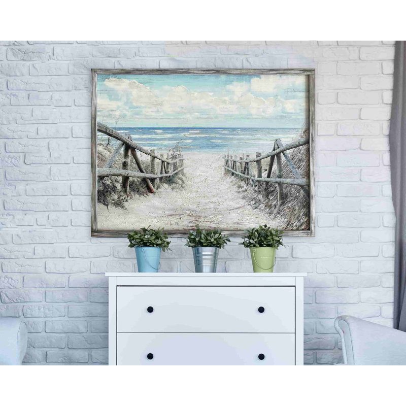 «The Beachside Fence Path», reproduction sur toile, H 30 po x l 40 po x P 1,5 po