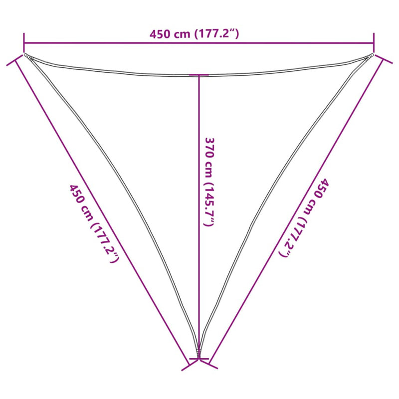 Wisley 5m x 8m Triangular Shade Sail