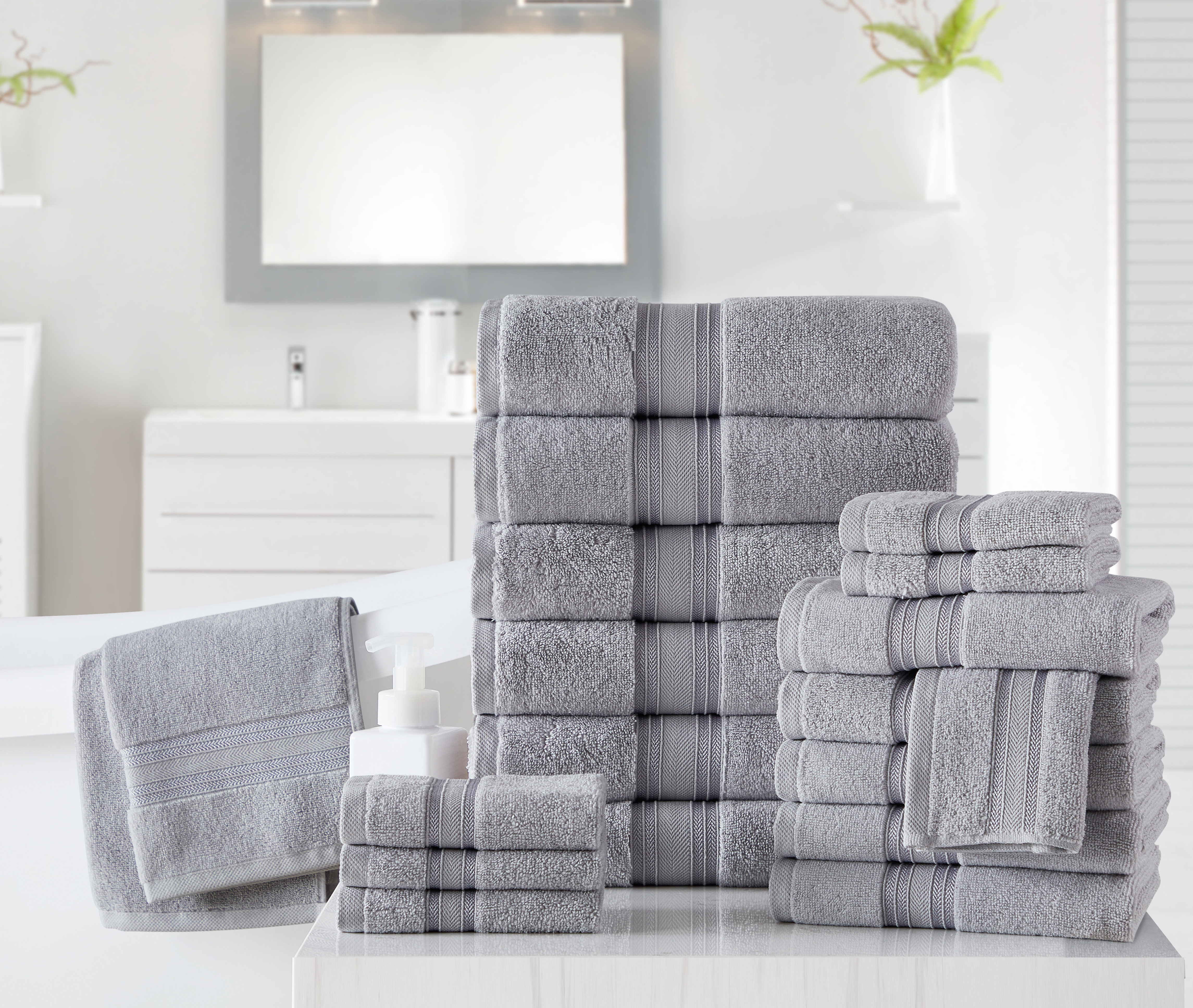 Spirit Linen 18-piece Cotton Towel Set & Reviews | Wayfair
