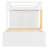 Full Size Bunk Bed with 2 Large & 5 Small Drawers, Small Wardrobe, Modern Storage Bunk Bed, MDF & Solid Wood, White-222677616