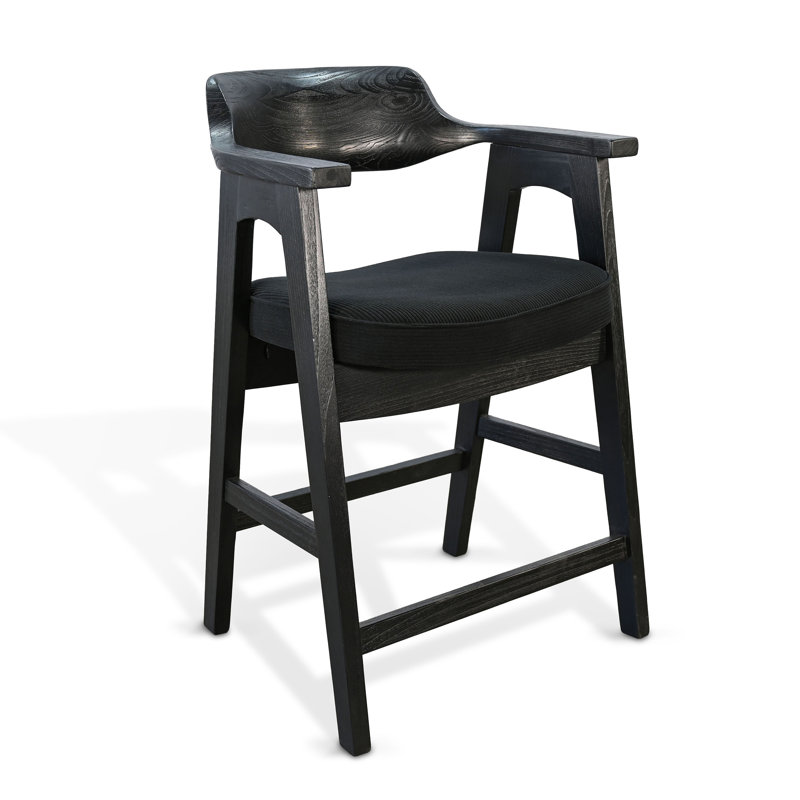  Wren Counter Stool, Black, Counter Stool (24" Seat Height), Black
