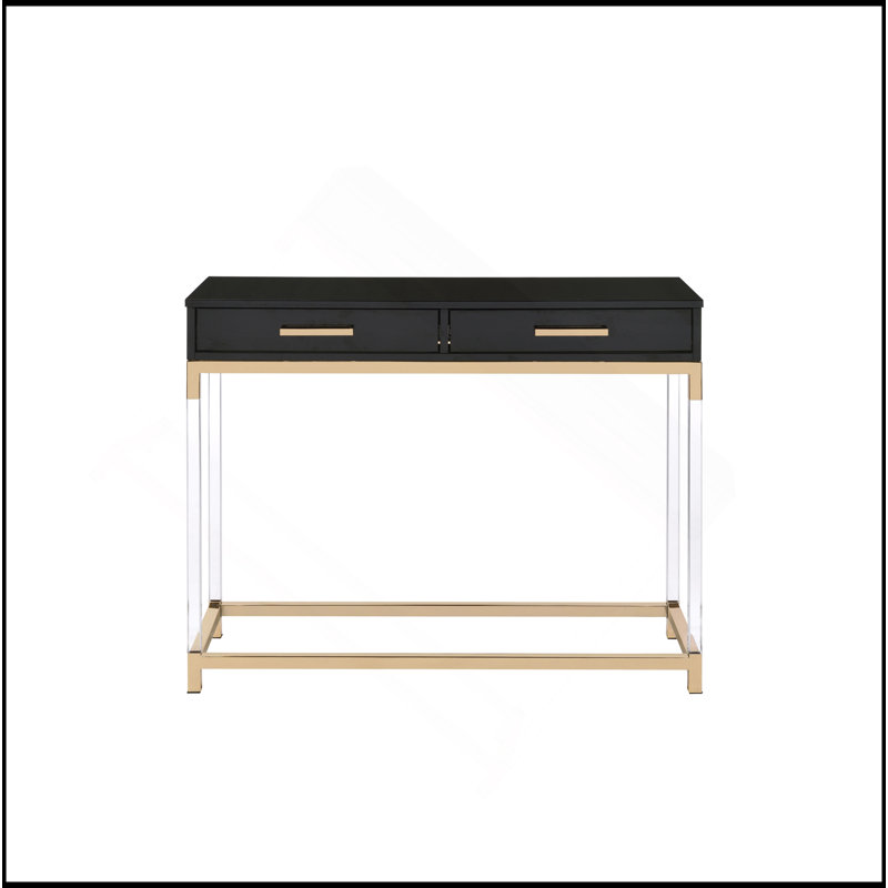 Table de canapé noire et dorée