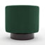 Fauteuil demi-tonneau pivotant en velours côtelé vert foncé avec base en bois massif Applewold-932401096