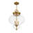Lakresha 3-Light Pendant in Warm Brass