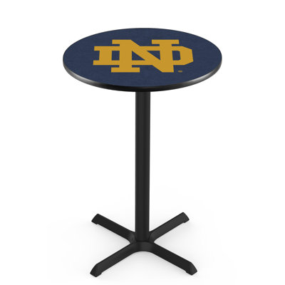 NCAA Round Metal Base Dining Table