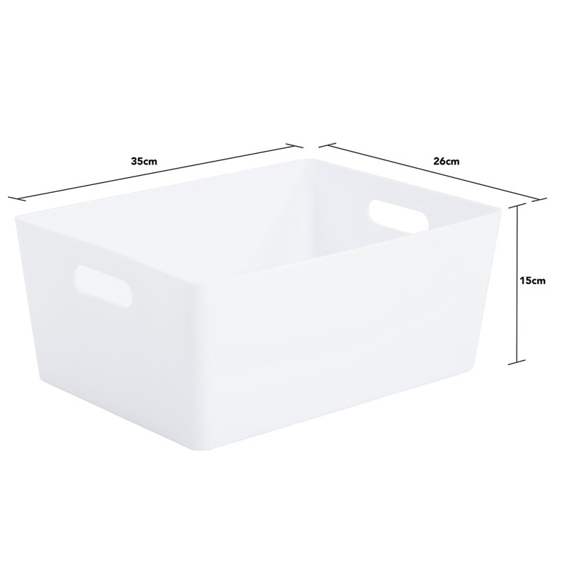 Wham Studio Basket 2.01 Rectangular Pack of 5 Ice White