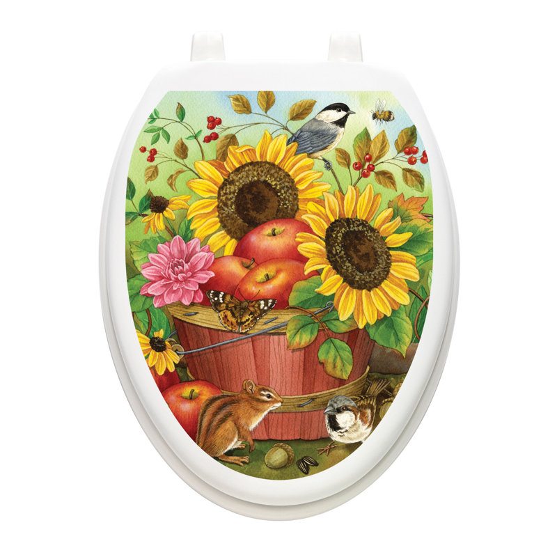Décalcomanie de siège de toilette Fall Basket, Allongé