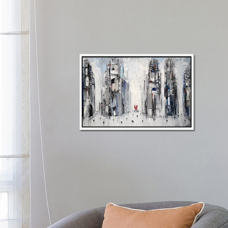 Love by Ekaterina Ermilkina - Painting on Canvas, White Framed, 66.04 cm H x 45.72 cm W