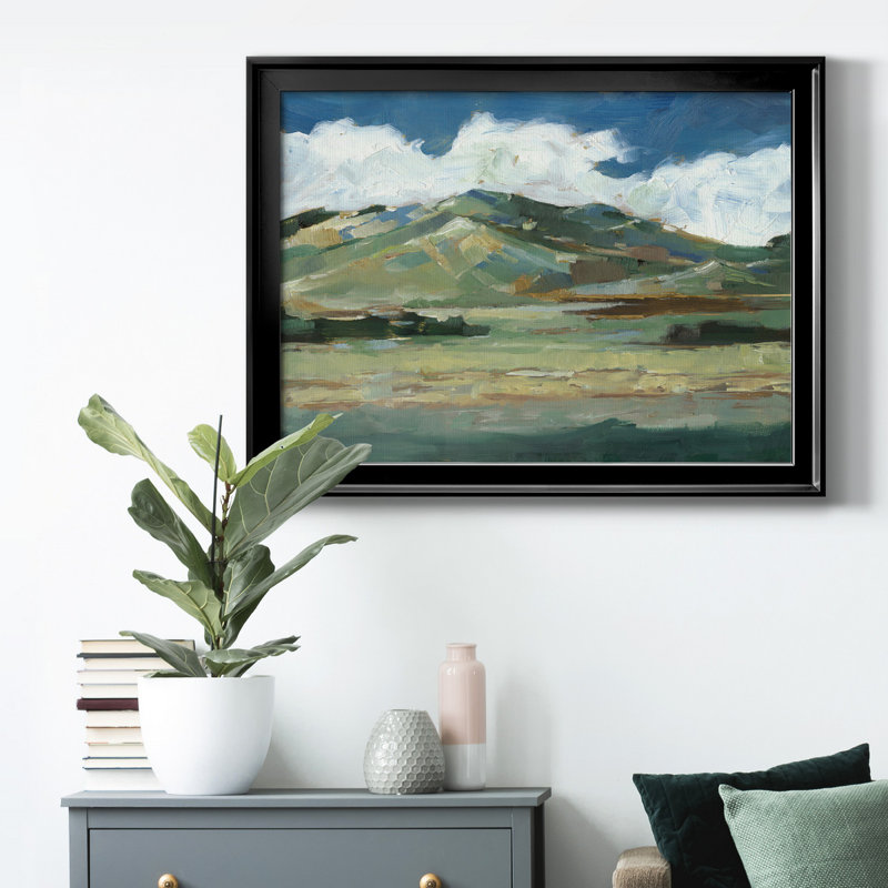 Western Sky II - peinture encadrée, H 26,5 po x l 36,5 po x P 1 po, Noir, Pas de tapis