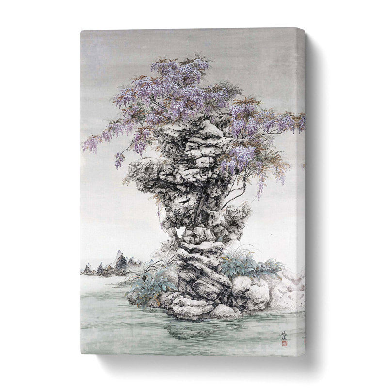 Wisteria Tree - Wrapped Canvas Painting, 50 cm H x 35 cm W