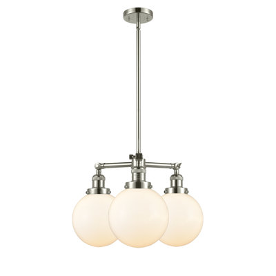 Lustre classique à 3 lumières avec abat-jour Zarmayr