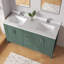 Ensemble de meuble-lavabo simple 60 po Aura avec plateau et dosseret en granit blanc à surface solide Aura-2014650746-2014650747