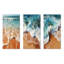 Vue tropicale de plage tropicale I - ensemble de 3 reproductions d'art mural en métal Coastal Beach-468087125