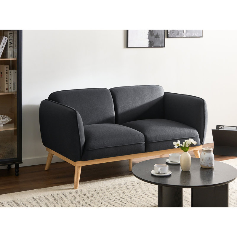 Sofa 2 Seater Tamirra Fabric Black
