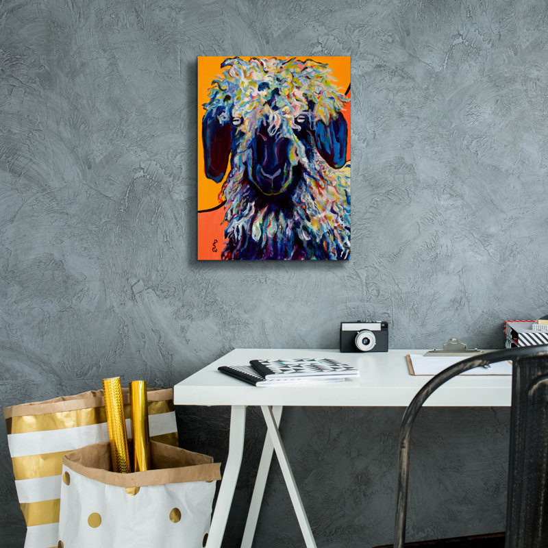 «Epic Graffiti» Adelita »par Pat Saunders, art mural sur toile blanche, 12 po x 16 po, H 16 po x l 12 po