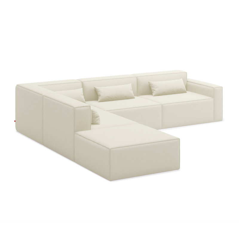 Mix Modular 5-Pc Sectional, Left Hand Facing, Mowat Sand Polyester