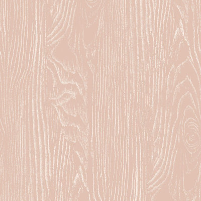 Faux Bois Woodgrain - Blush Wood Wallpaper