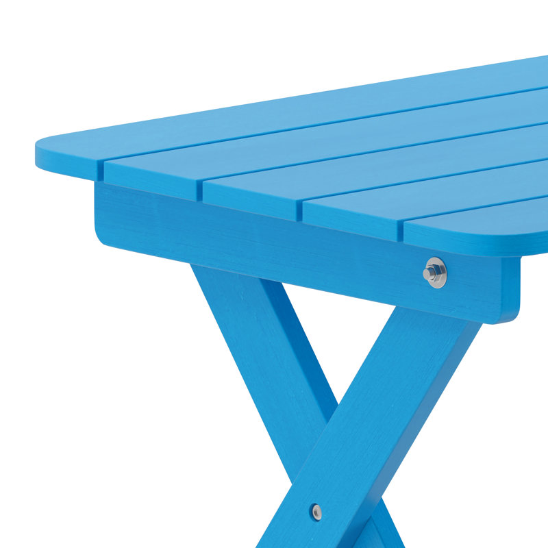Table d'appoint pliante portative Adirondack de qualité commerciale Alveston, Bleu