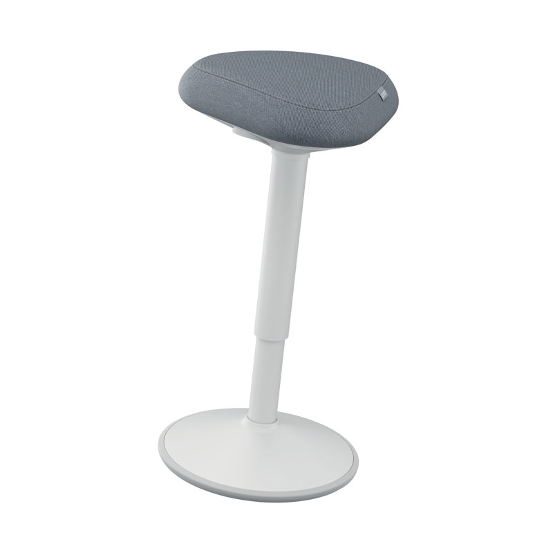 Adjustable Height Active Stool, Matte White