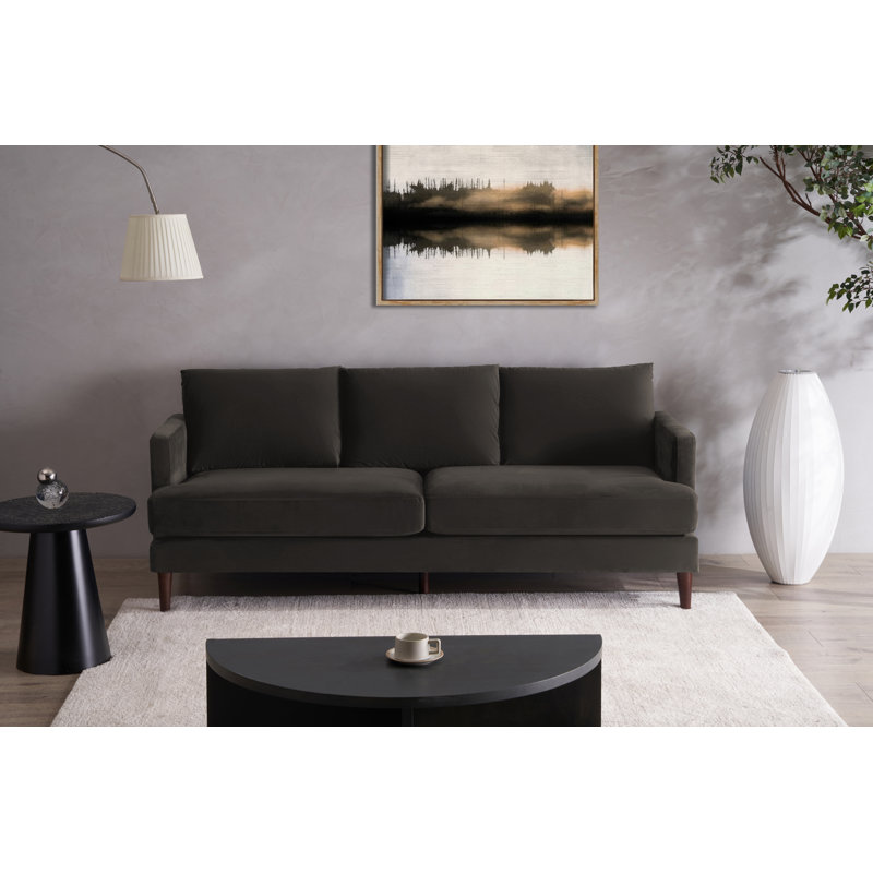 Algere 3 Seater Velvet Sofa, Mink Grey