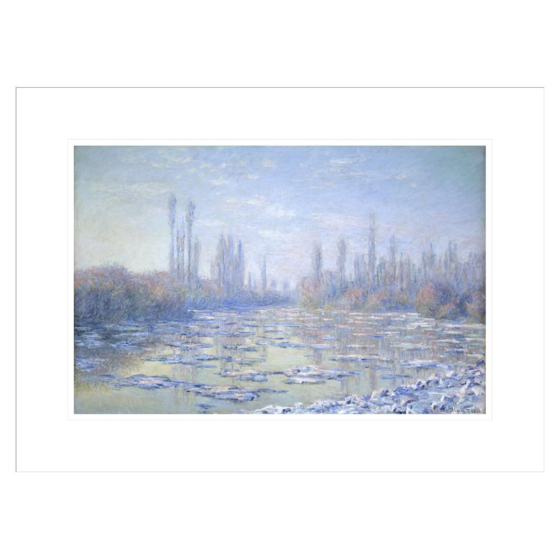 «Les Glacons» par Claude Monet, impression giclée encadrée, H 16,19 po x l 21,75 po
