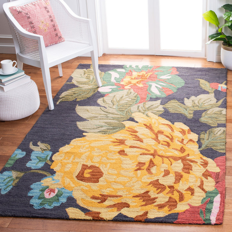 Arber Jardin Hand Tufted Wool Floral Rug, Rectangle 8' x 10'