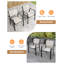 Chaises de patio empilables 2 pièces, chaises de patio d'extérieur empilables en aluminium Never-Rust, ensemble de 2 chaises d'extérieur avec textilène épaissi à double couche pour terrasse, jardin, piscine, chêne chaulé-236610536-236610537