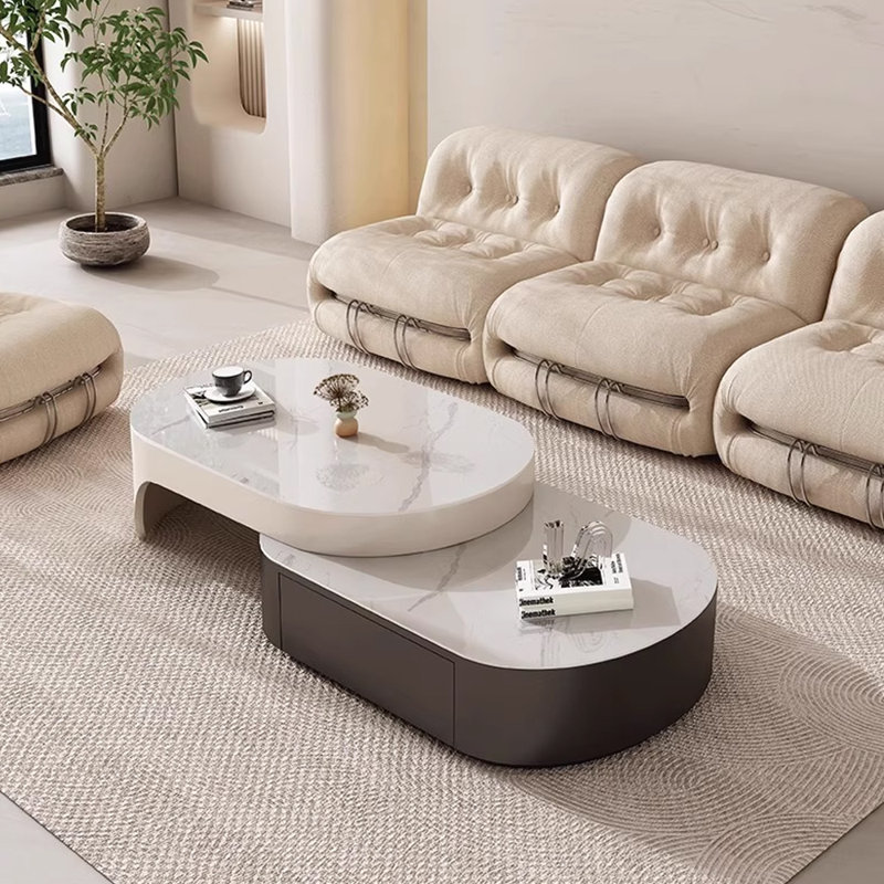 Table basse légère de style crème en pierre