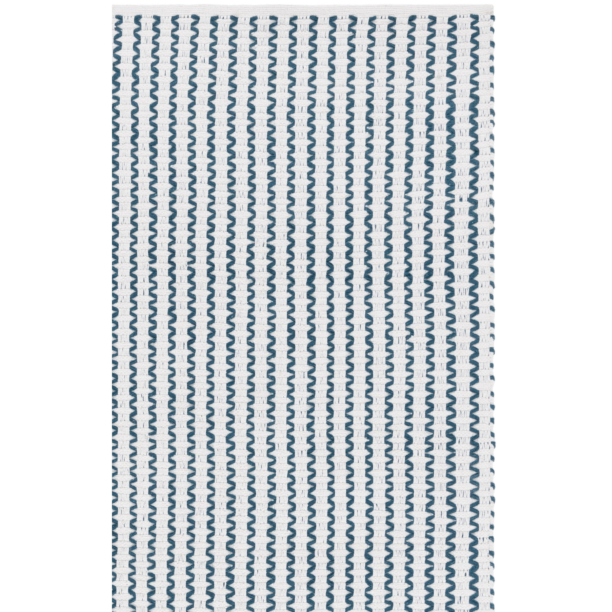 Cape Cod 451 Hand Woven Cotton Pile Chevron / Zig Zag Rug, Rectangle 9' x 12'