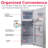 Frigidaire 7.5 Cu. Ft. Retro Fridge Freezer Combo, Apartment Size Top Freezer Refrigerator-98742338
