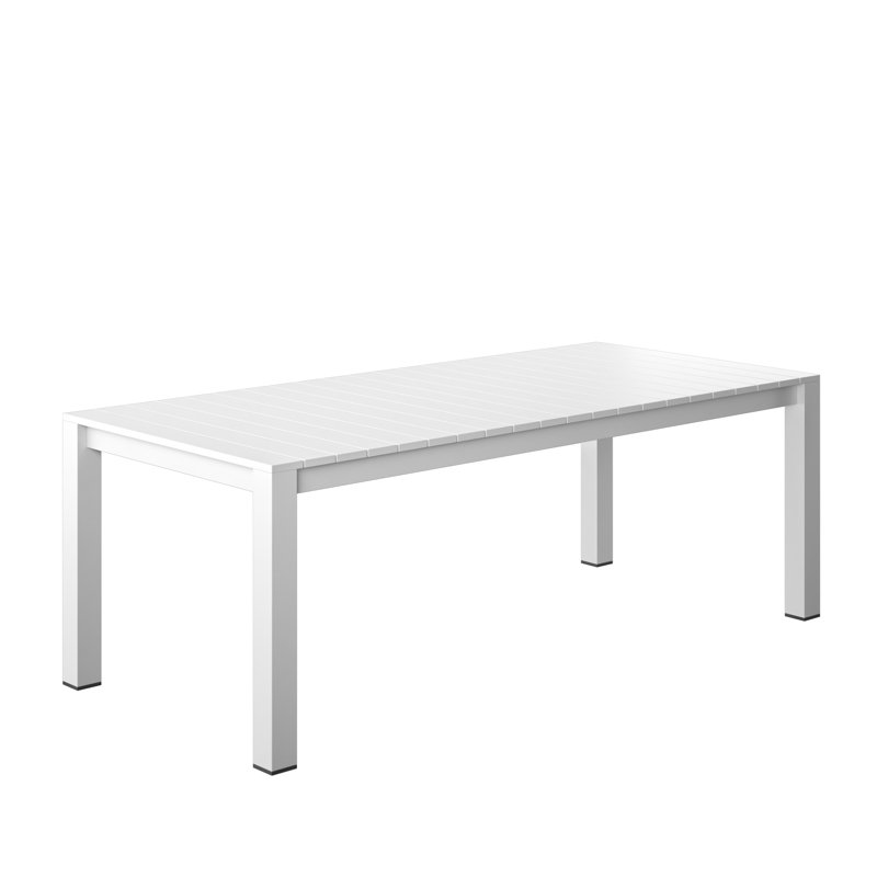 Ensemble repas d'extérieur en aluminium et résine Amazonia Pether, 8