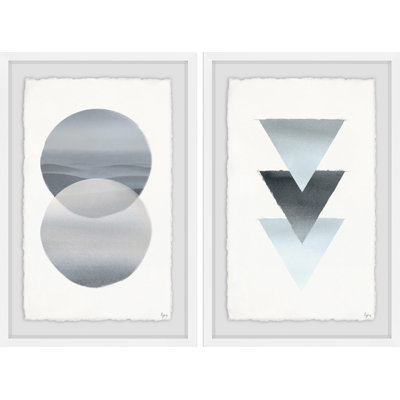 « dark lights light diptych », ensemble de 2 reproductions de peintures à l’aquarelle encadrées
