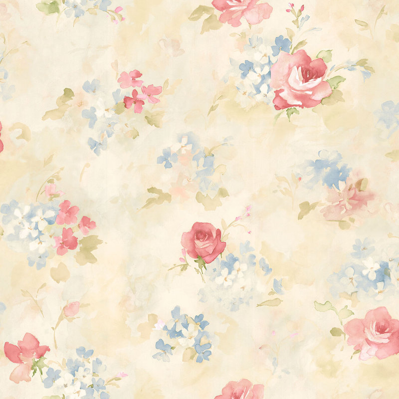 Garretson 10m x 52.8cm Wallpaper Roll, Pink/Beige