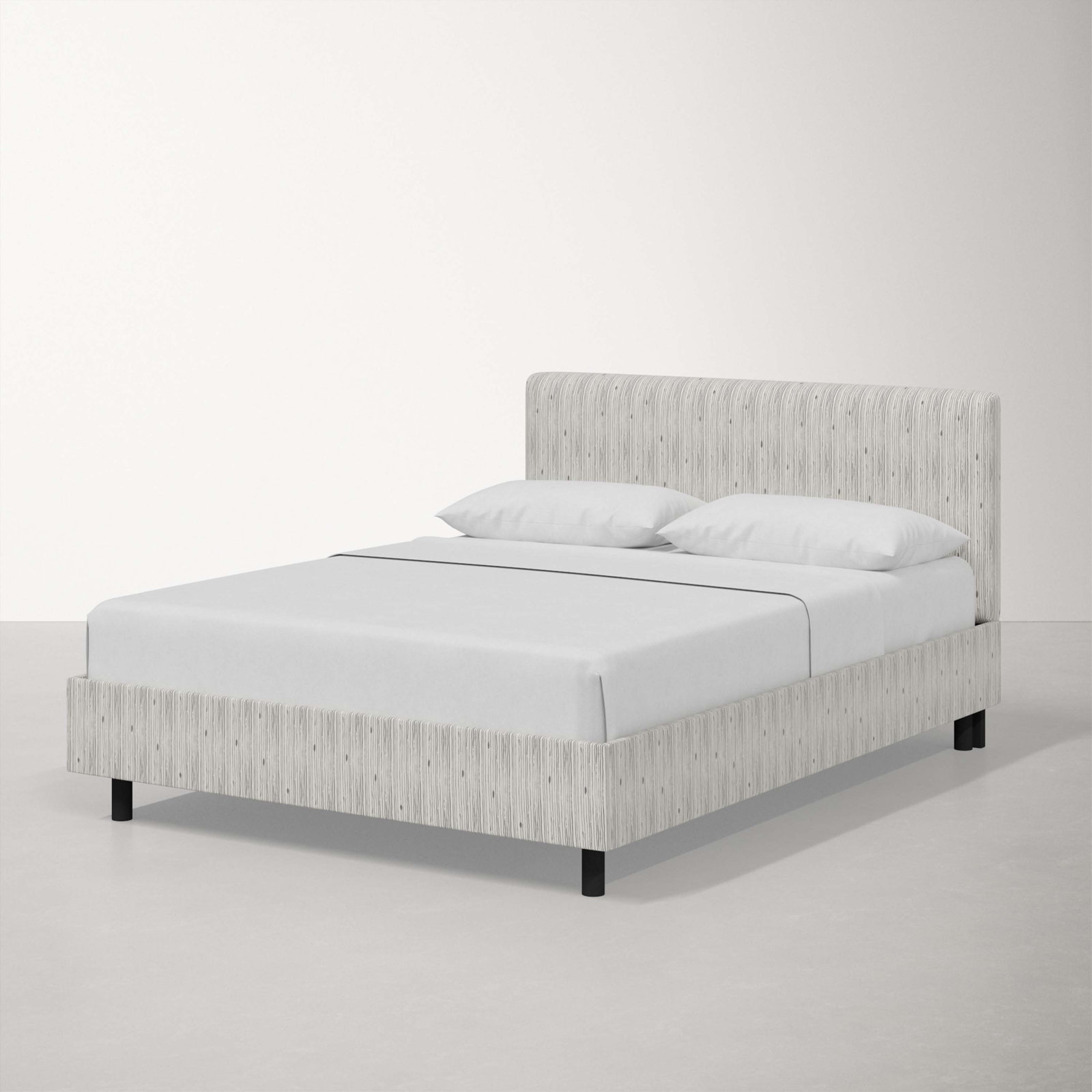 Avila Cotton Upholstered Bed, Full, Dash Navy