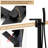Freestanding Bathtub Faucet With Waterfall Tub Filler And Hand Shower, 360 Rotatable Spout, Dual Temperature Regulation, Brass Base Matte Black Faucet, 59" - Kink Hose, Control For Relaxing Water-126726150