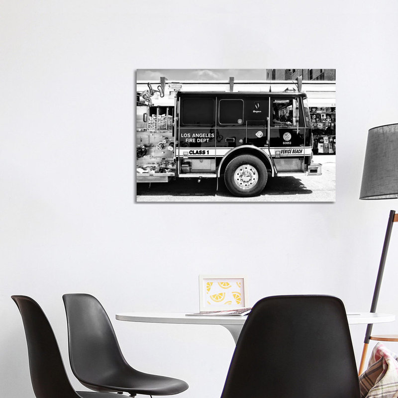Venice Beach Fire Truck by Philippe Hugonnard - Wrapped Canvas Print, 101.6 cm H x 66.04 cm W x 1.91 cm D