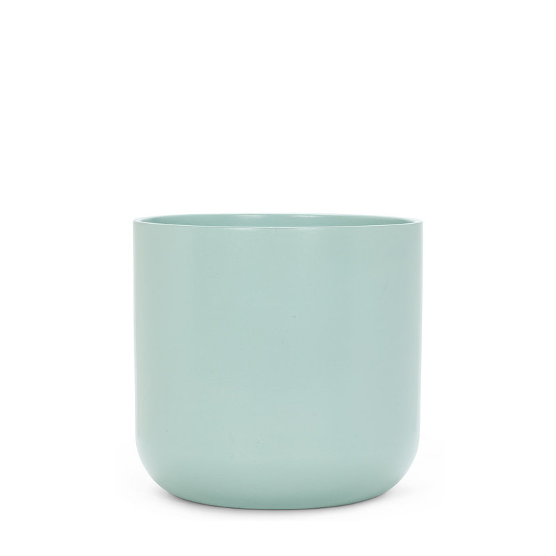 Ceramic Cachepot, 5" H x 5" W x 5" D, Mint Green