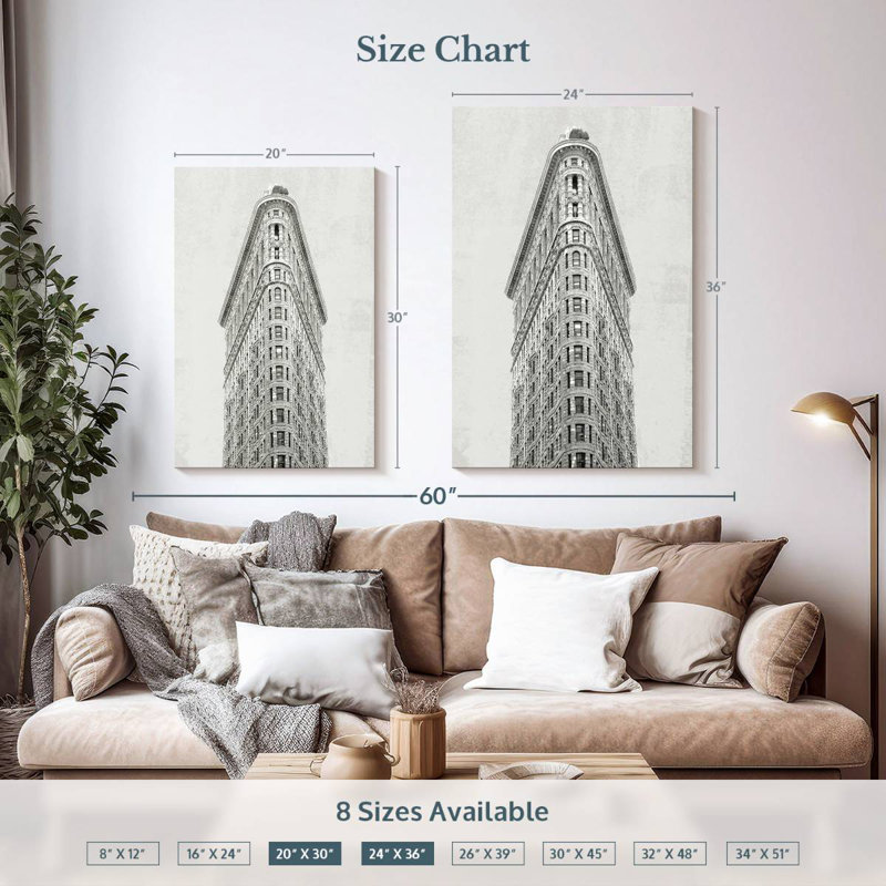 Lilie Flatiron Building NYC, 36" H x 24" W