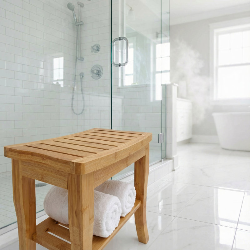 Damm 18.75'' W Bamboo Shower Bench