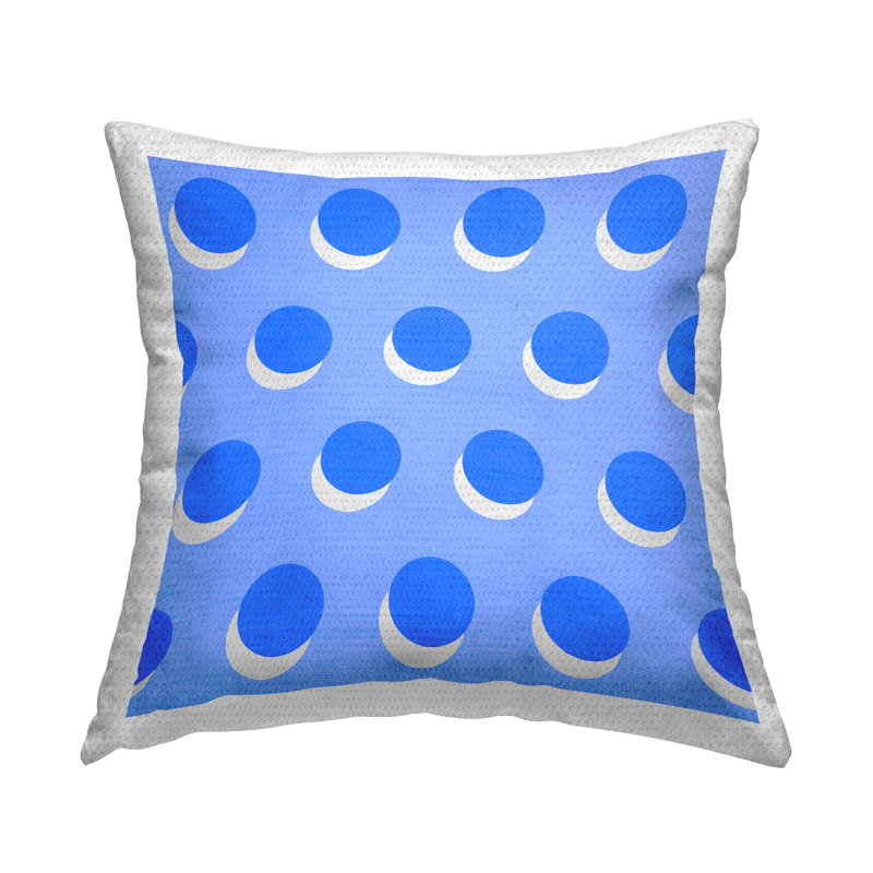 Coussin d'extérieur Layered Blue Polka Dot